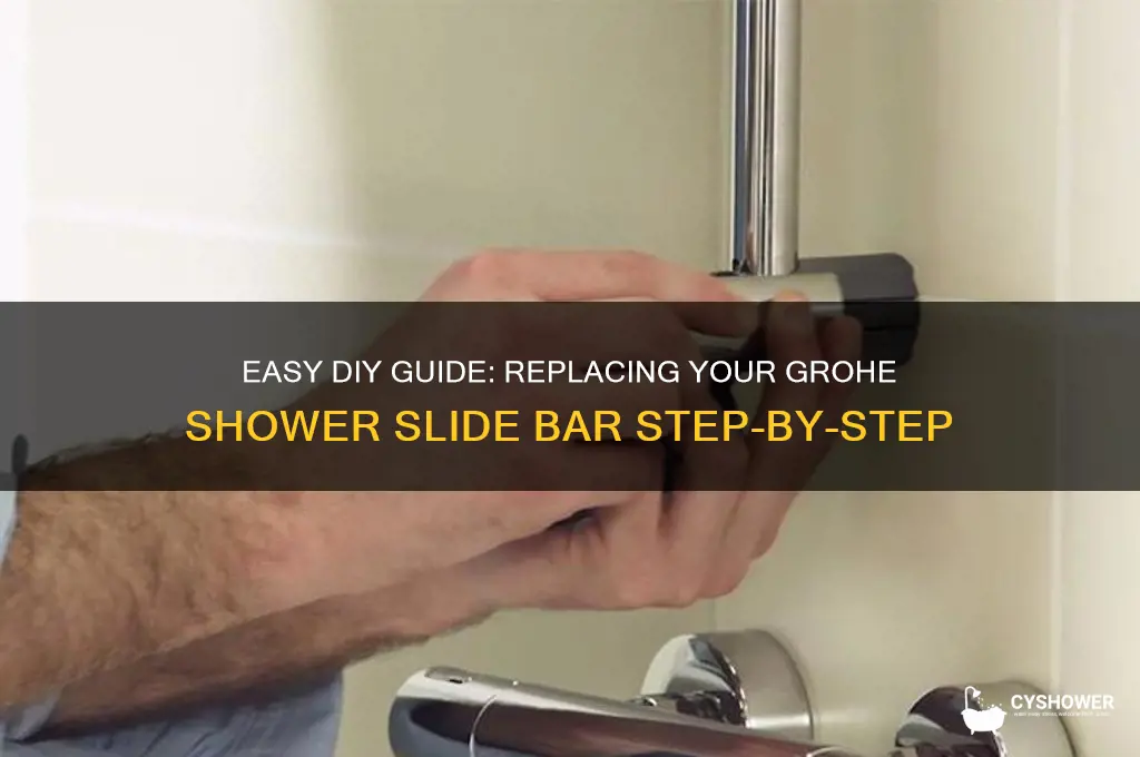 how to replace a grohe shower slide bar