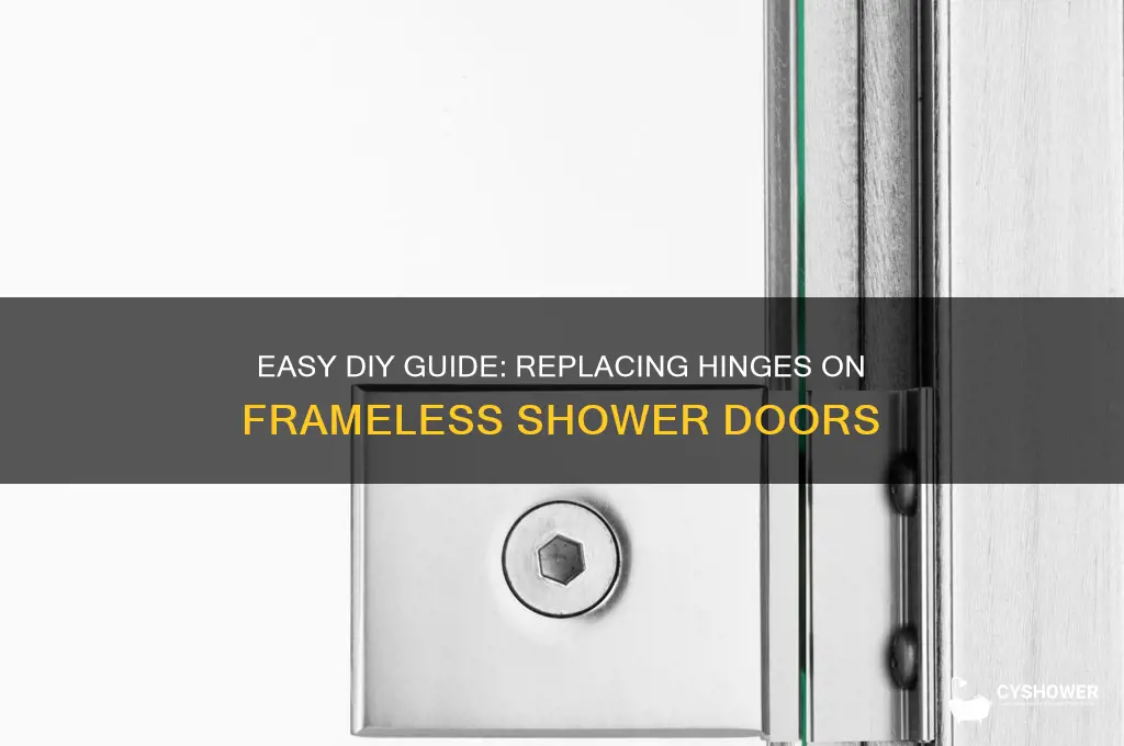 how to replace a hinged on a frameless shower door