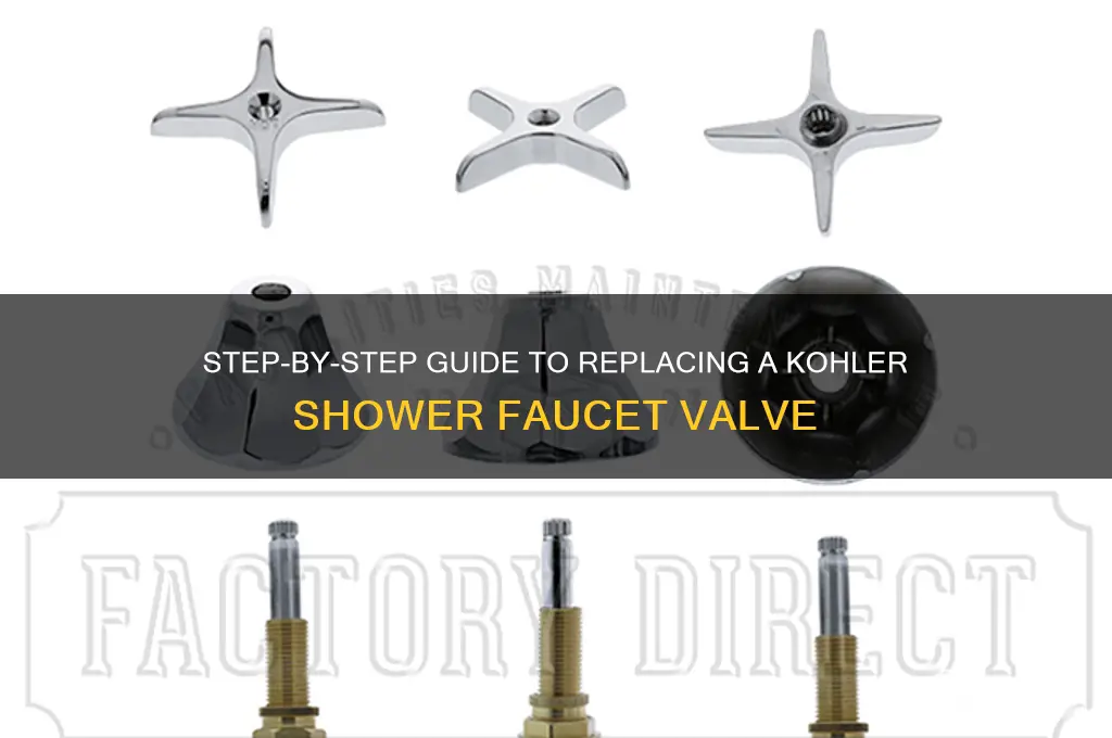 how to replace a kohler shower faucet valve