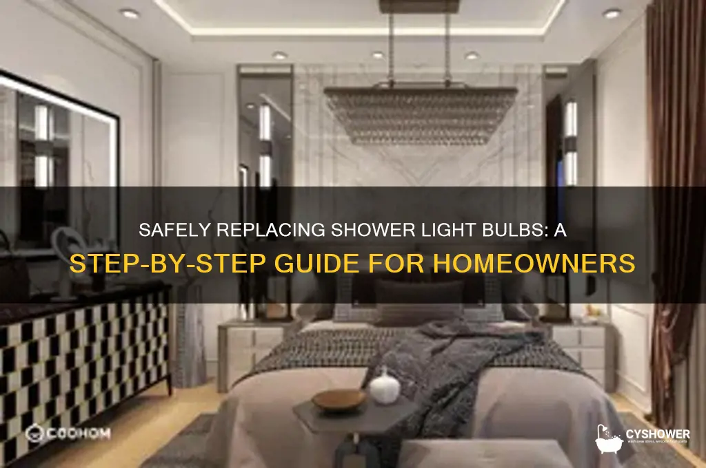 how to replace a light bulb in a shower