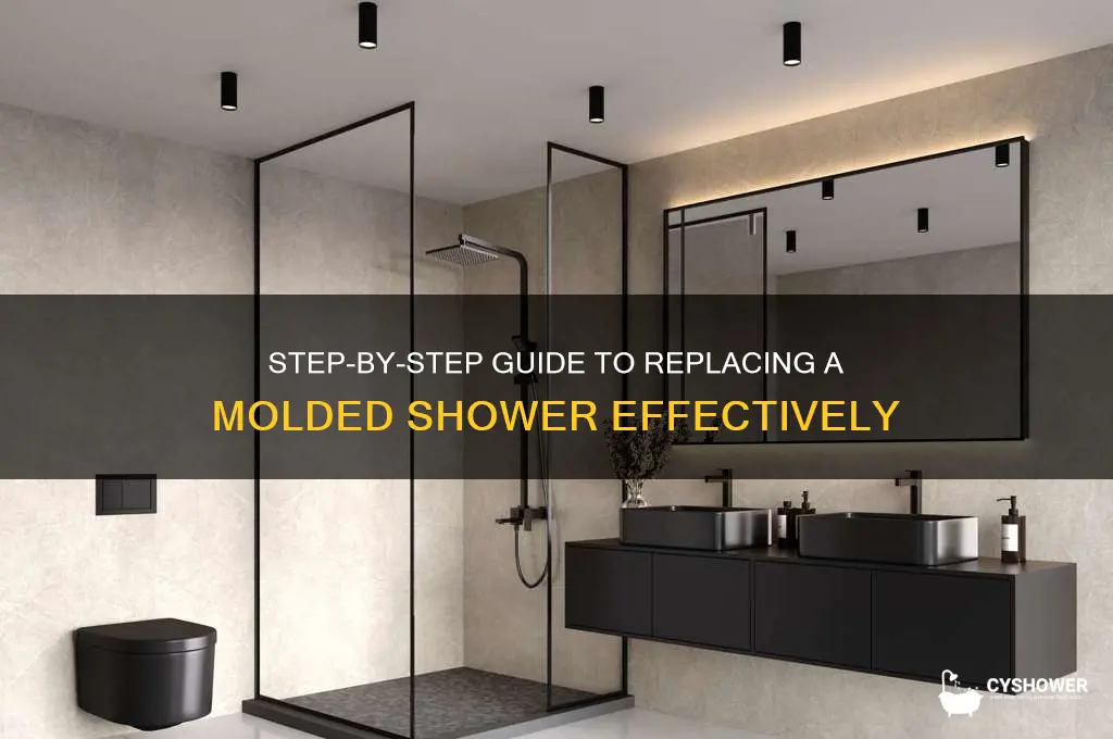 how to replace a molded shower