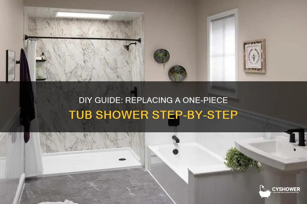 how to replace a one piece tub shower
