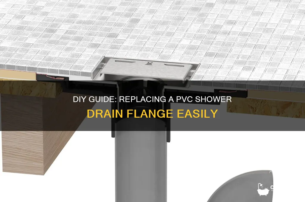 how to replace a pvc shower drain flange