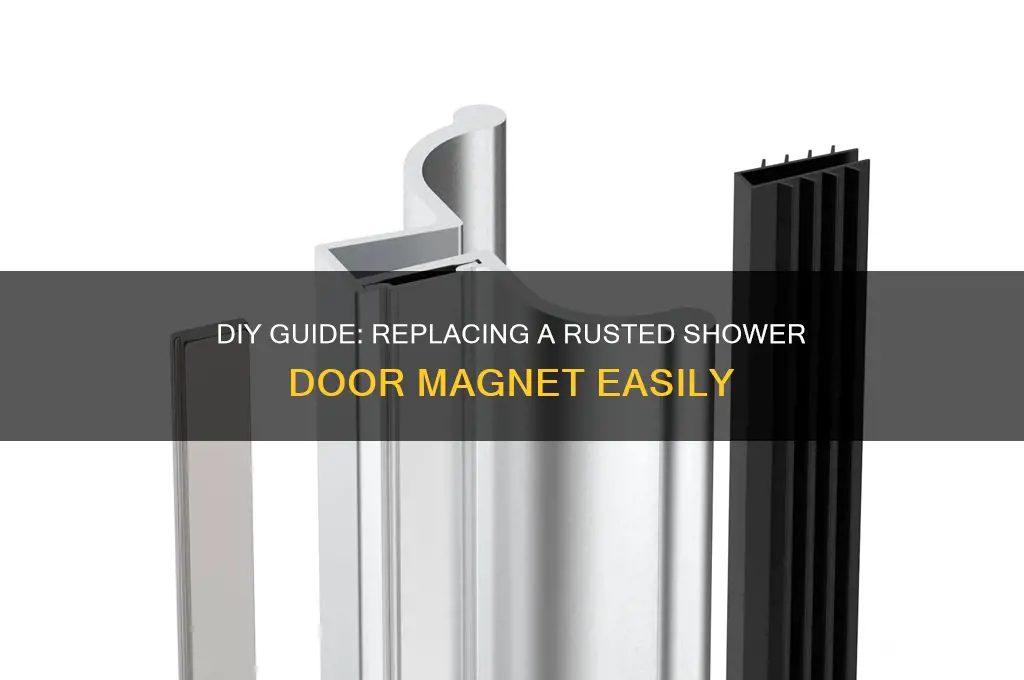 how to replace a rust shower door magnet