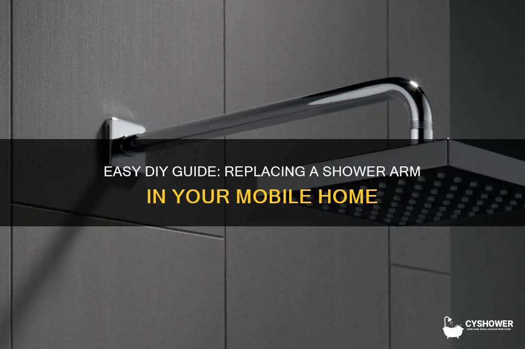 how to replace a shower arm in a mobile home