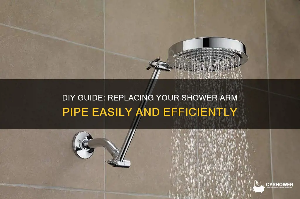 how to replace a shower arm pipe