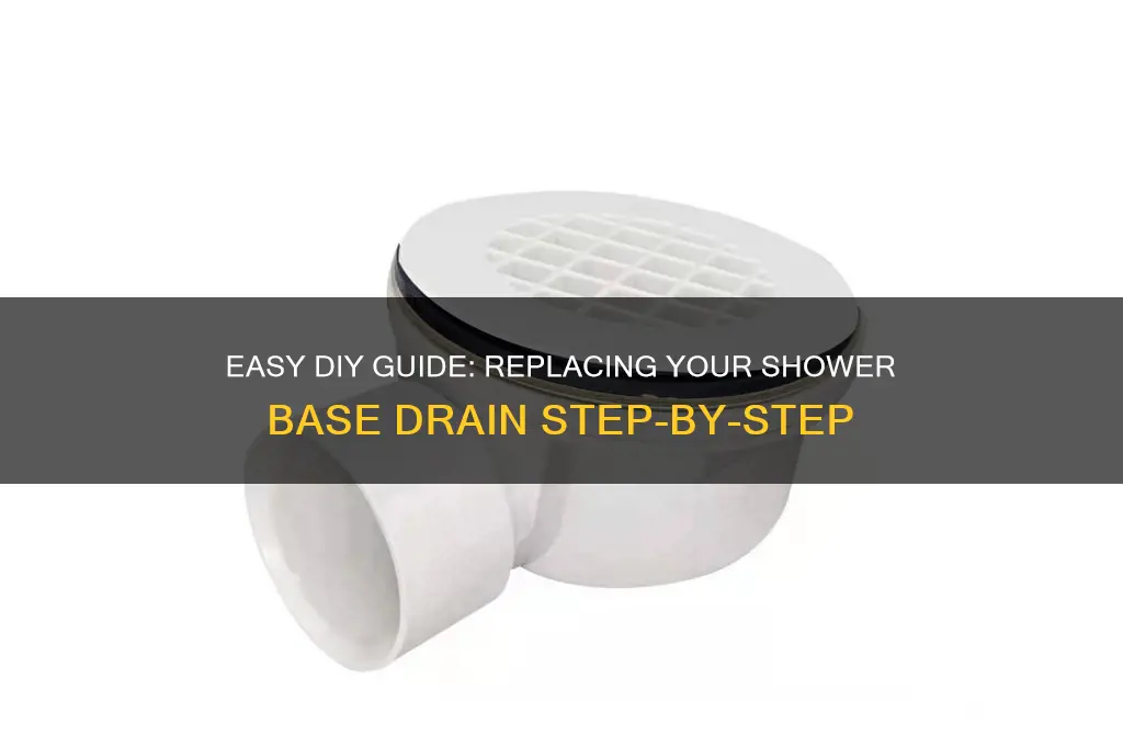 how to replace a shower base drain