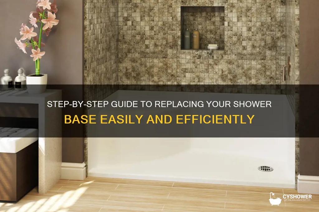 how to replace a shower base