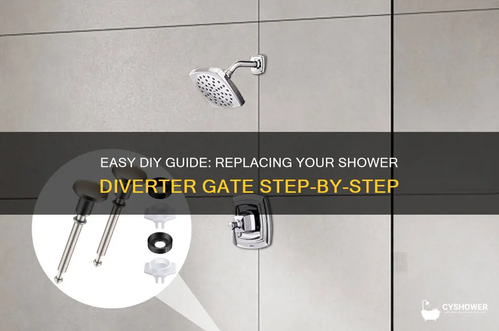 how to replace a shower diverter gate