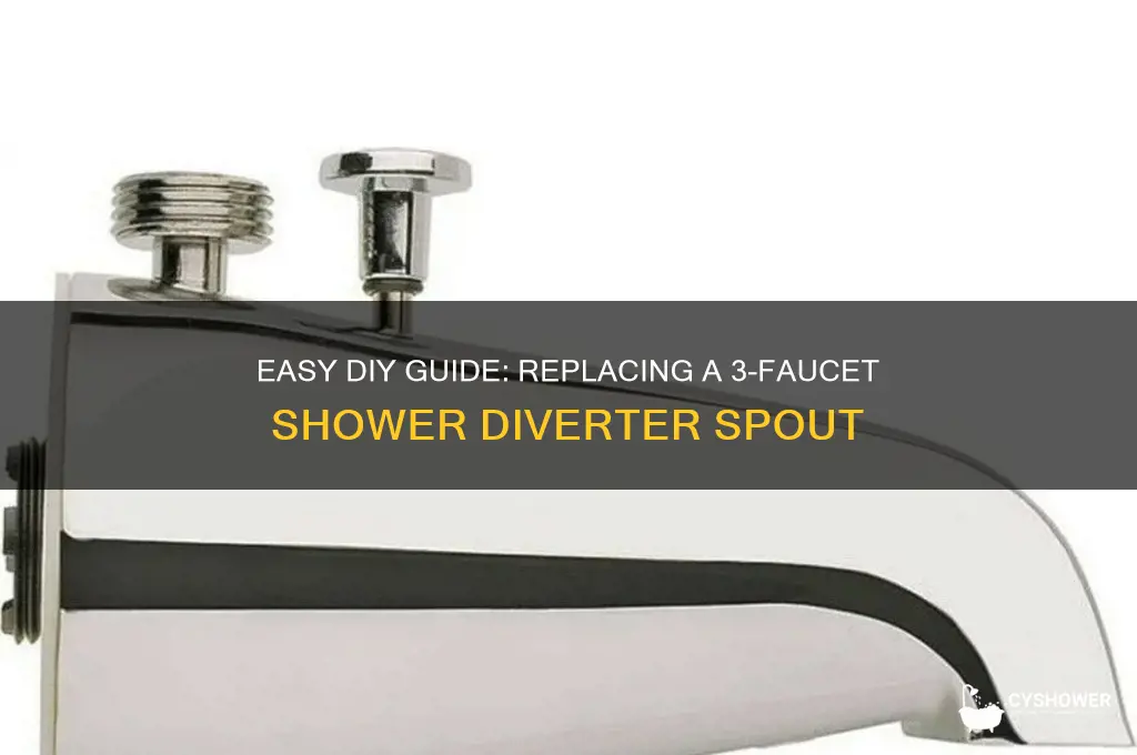 how to replace a shower diverter spout 3 faucet kind