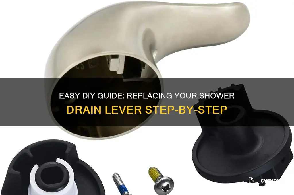 how to replace a shower drain lever