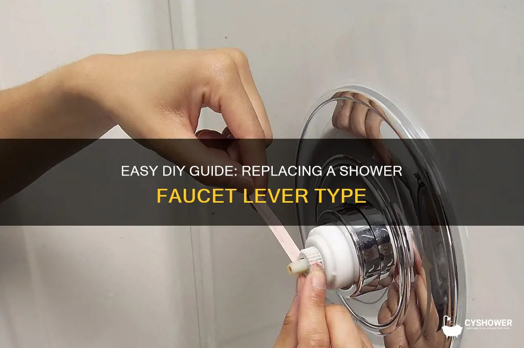 how to replace a shower faucet lever type