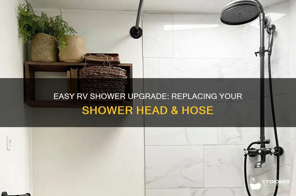 how to replace a shower head & hosewhite in rv