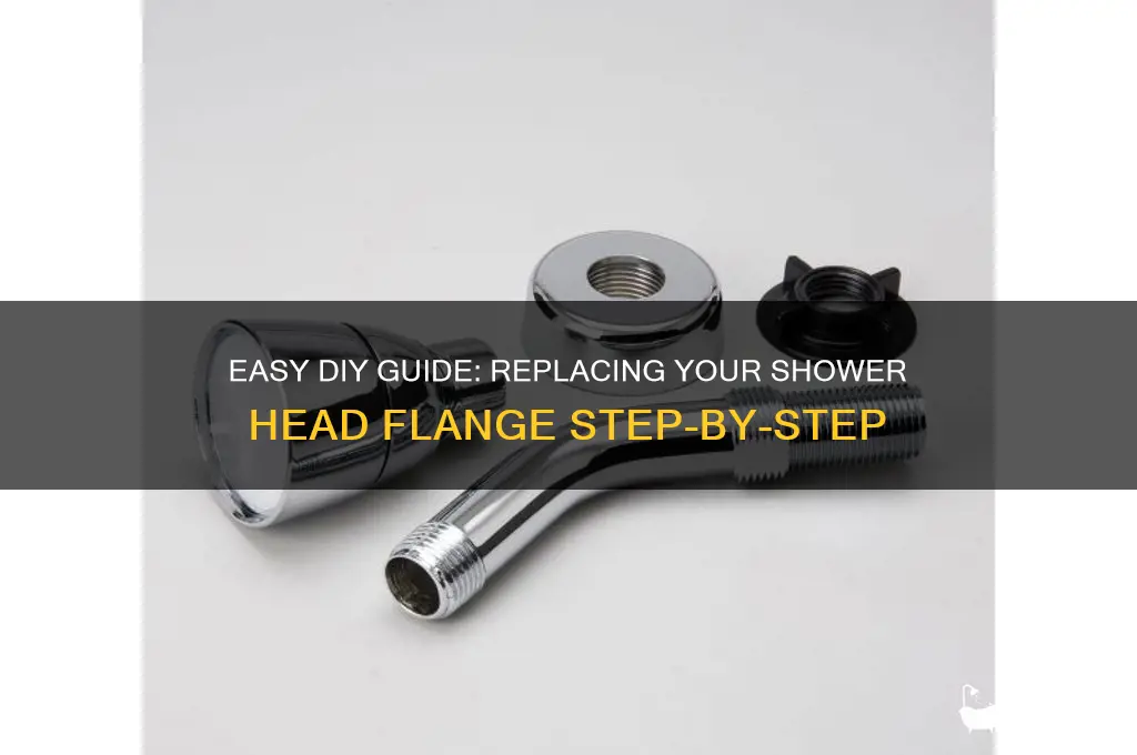 how to replace a shower head flange