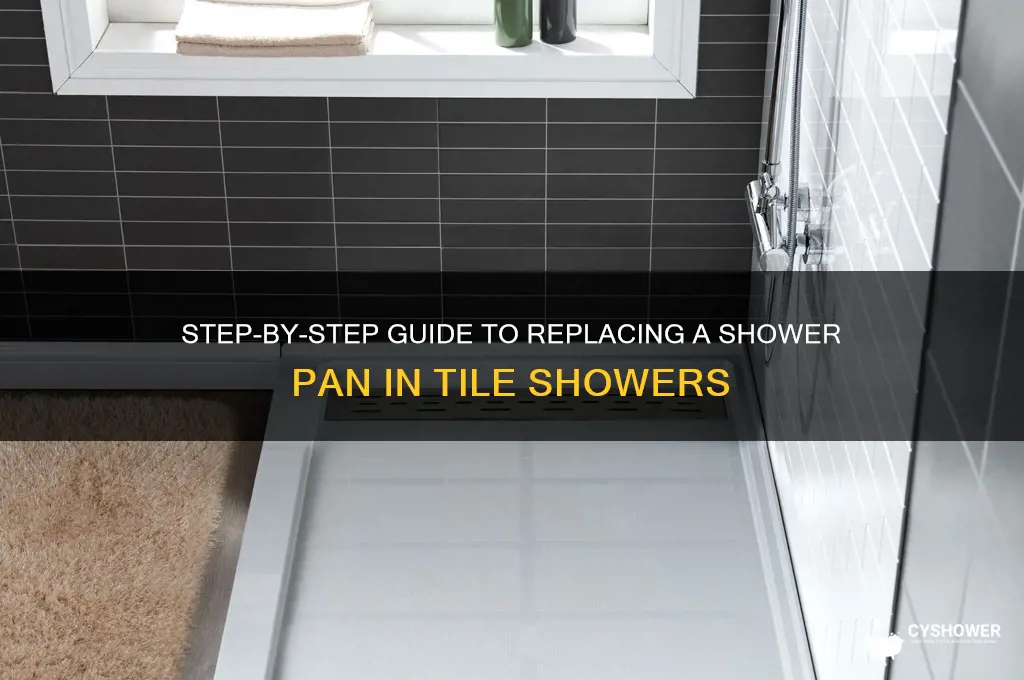 how to replace a shower pan in a tile shower