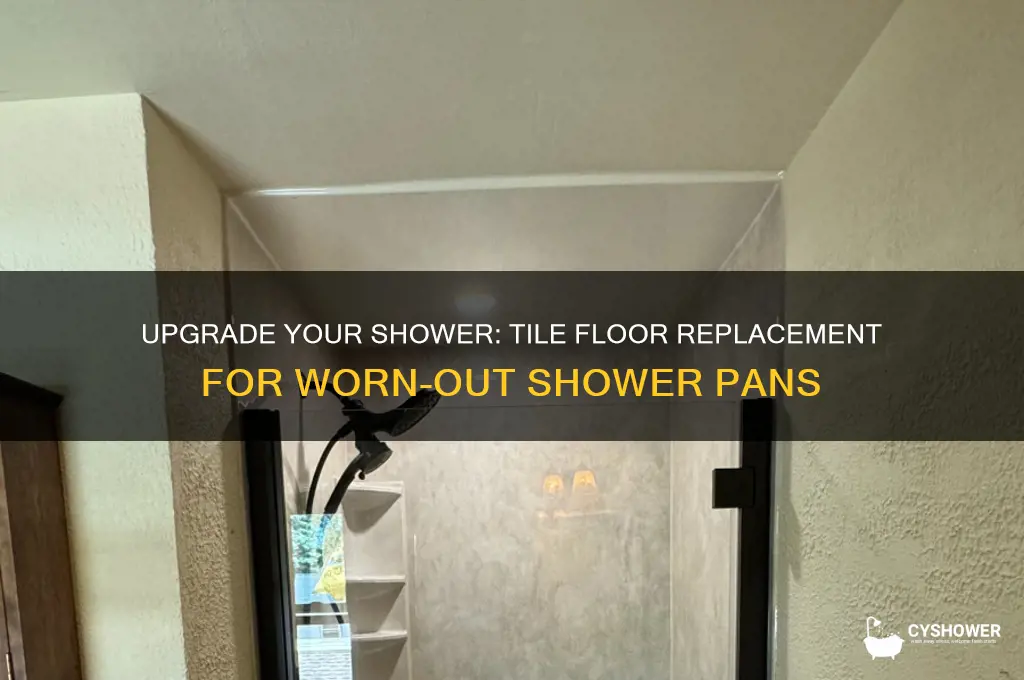 how to replace a shower pan with tile floor