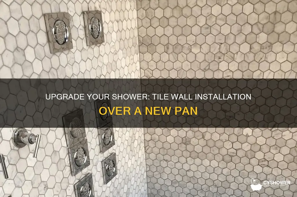 how to replace a shower pan with tile walls