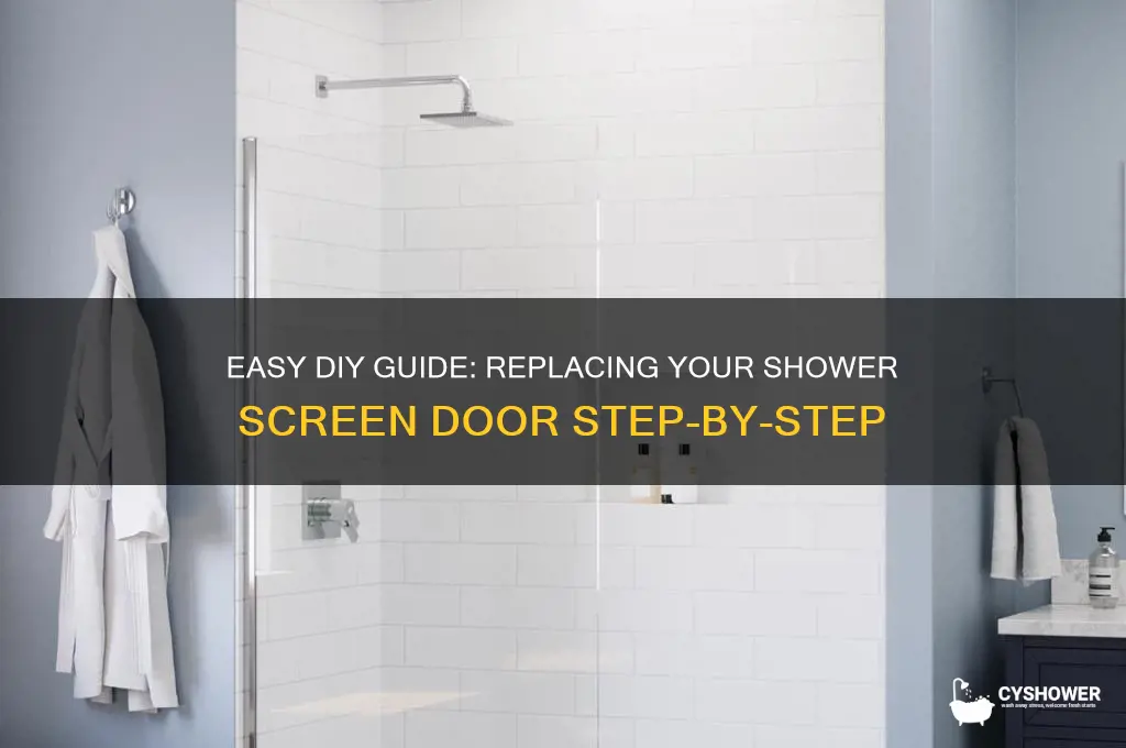 how to replace a shower screen door