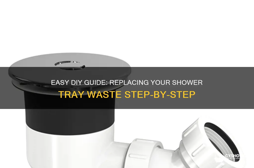 how to replace a shower tray waste