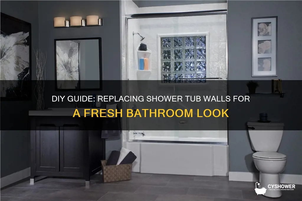 how to replace a shower tub walls