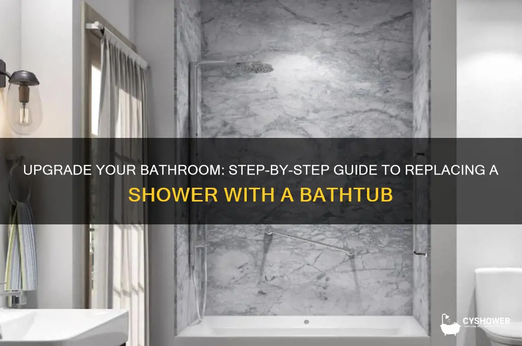 how to replace a shower with a bathtub
