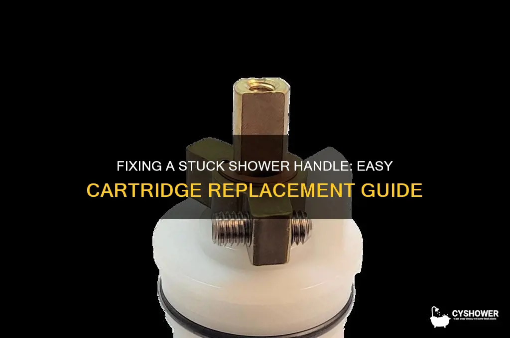 how to replace a single faucet shower handle cartridge stuck