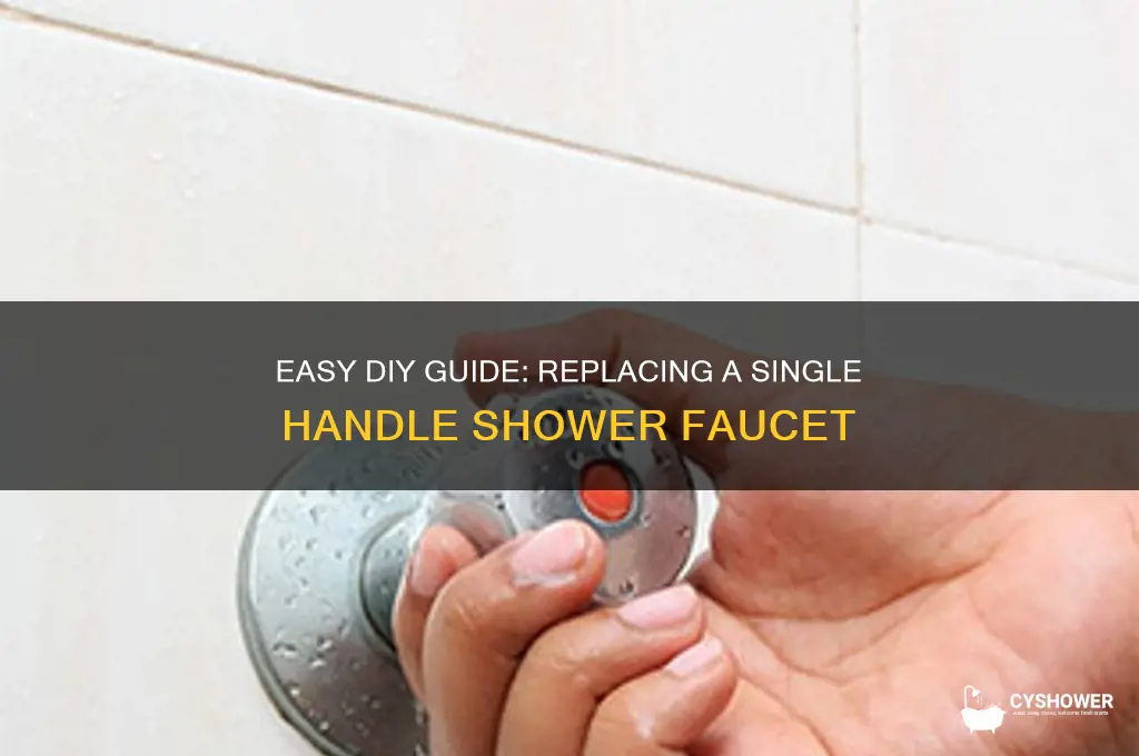how to replace a single handle shower handle