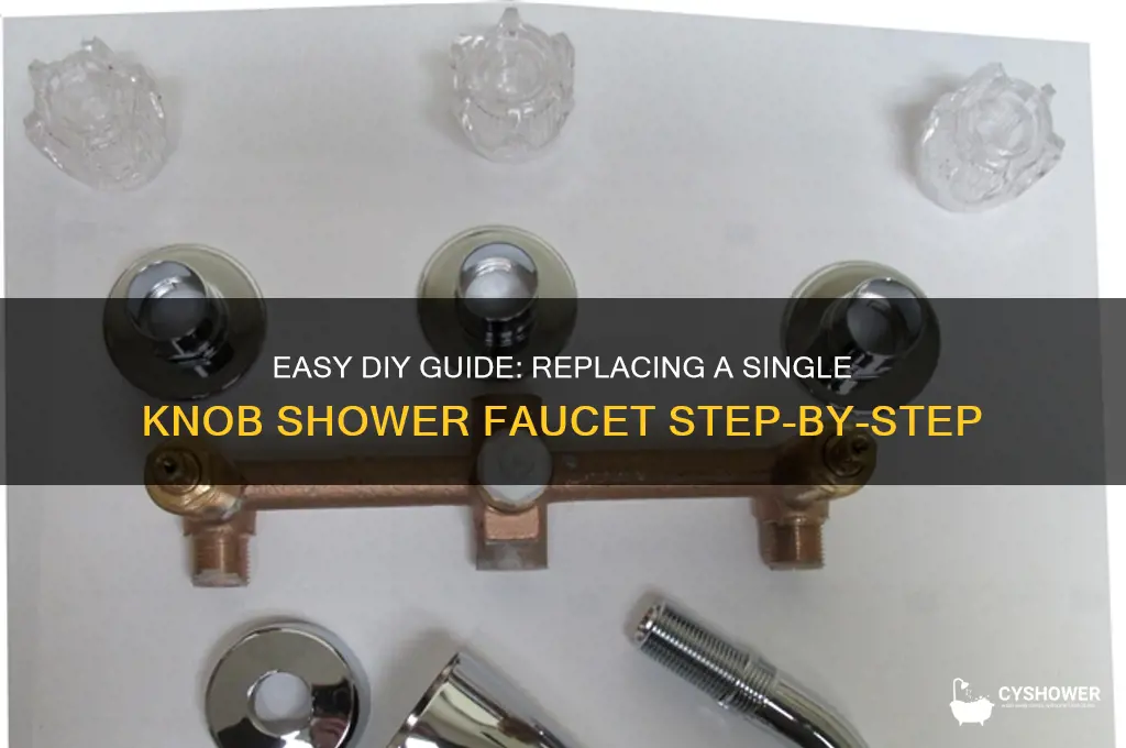 how to replace a single knob shower faucet
