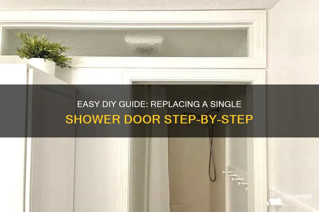 how to replace a single shower door