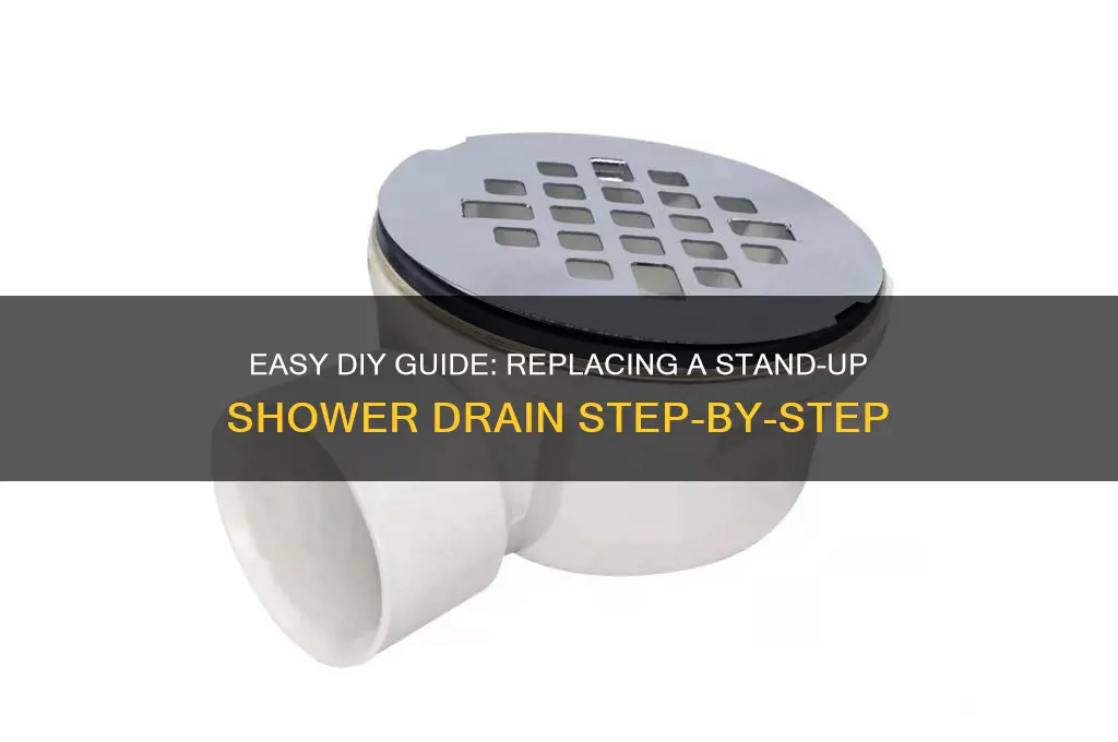 how to replace a stand up shower drain