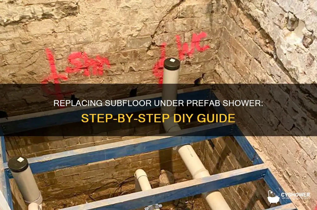 how to replace a subfloor under a prefab shower