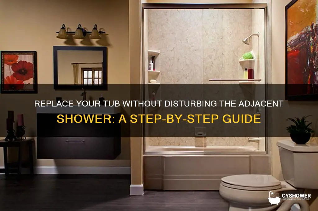 how to replace a tub and leave adjacent shower intact