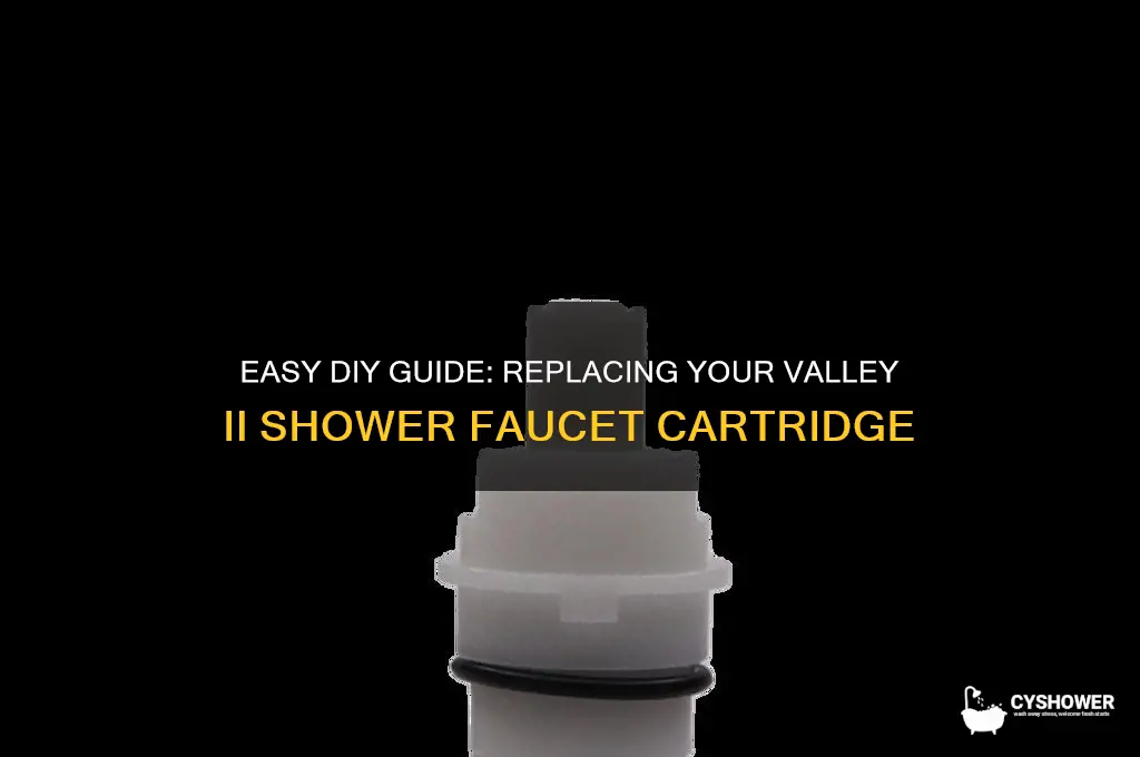 how to replace a valley ii shower faucet cartridge
