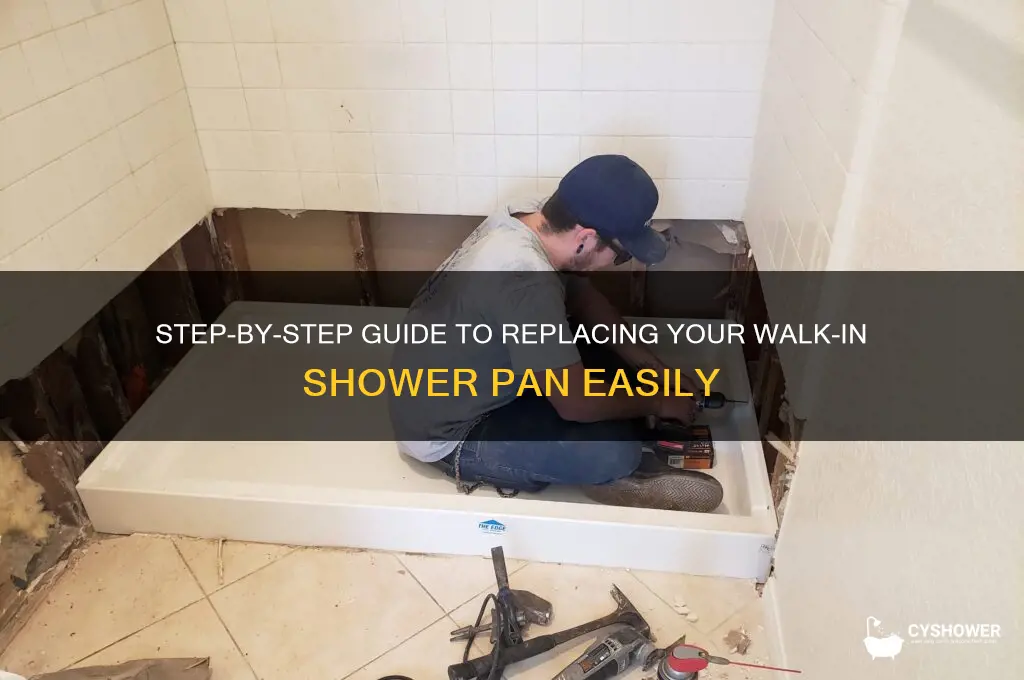 how to replace a walkin shower pan