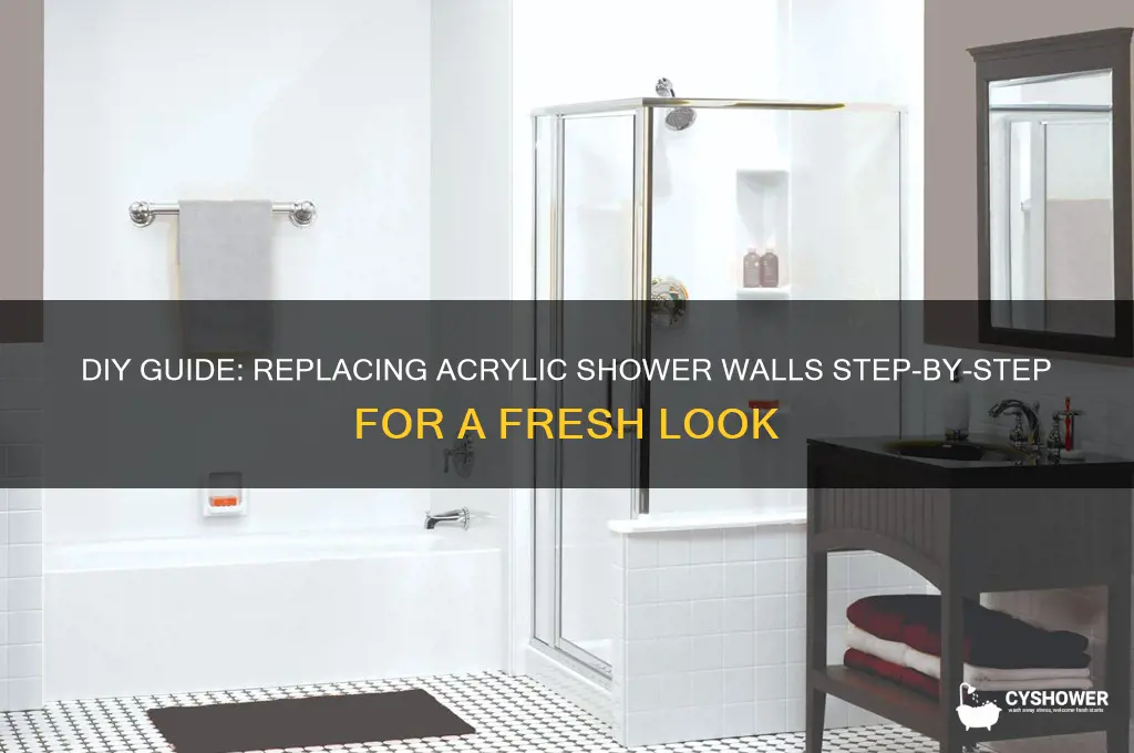 how to replace acrylic shower walls