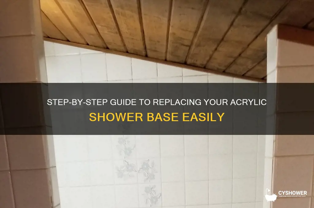 how to replace an acrylic shower base