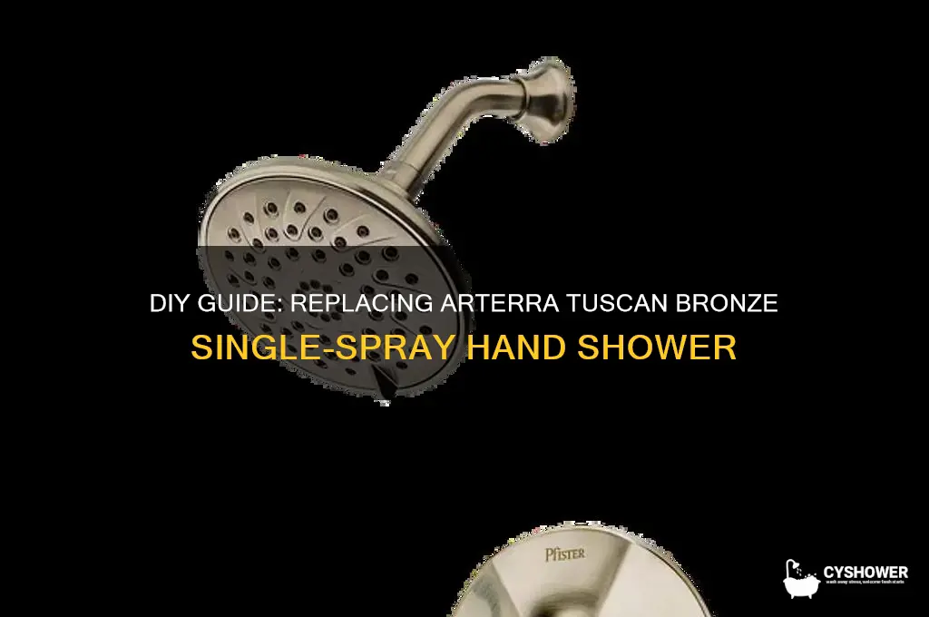 how to replace arterra single-spray hand shower in tuscan bronze