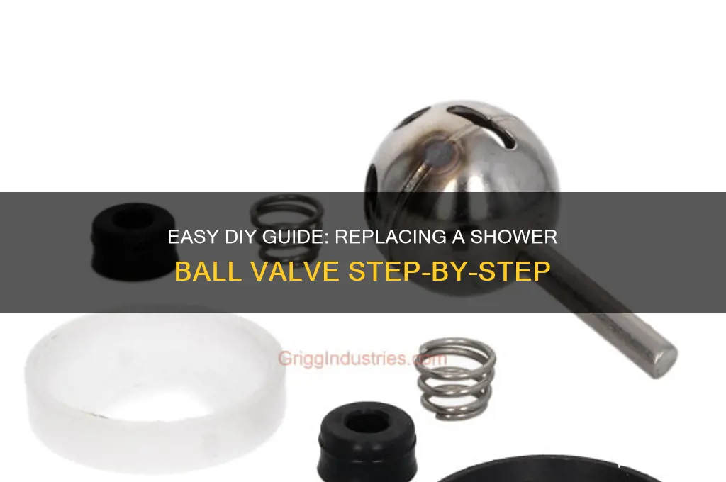how to replace ball valve in shower