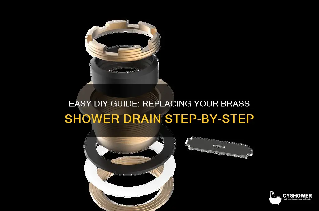 how to replace brass shower drain