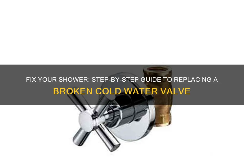 how to replace broken cold water valve in shower