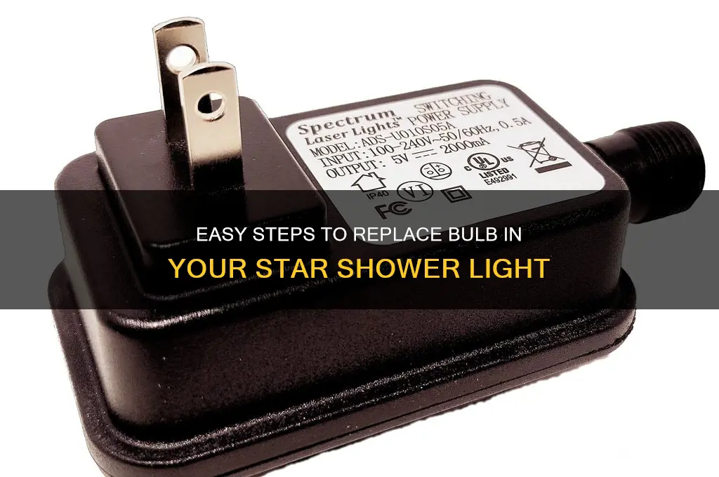 how to replace bulb in star shower