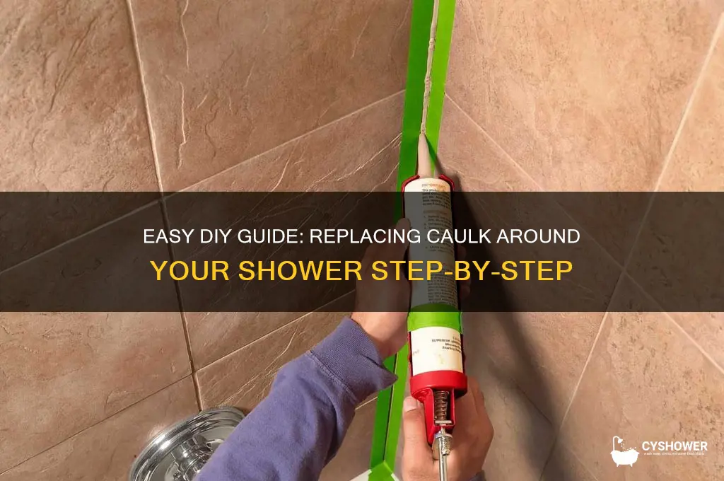 how to replace caulk around shower