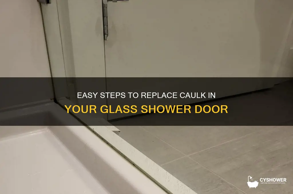 how to replace caulk in glass shower door