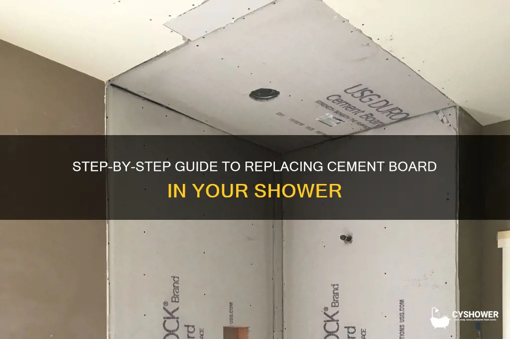 how to replace cement board in shower