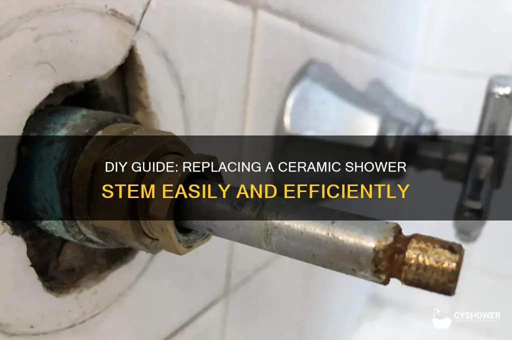 how to replace ceramic shower stem