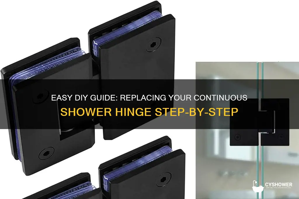 how to replace continous shower hindge