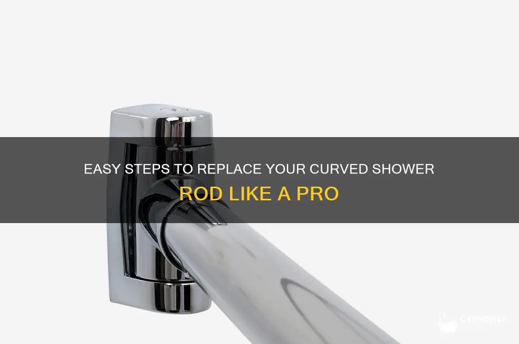 how to replace curved shower rod
