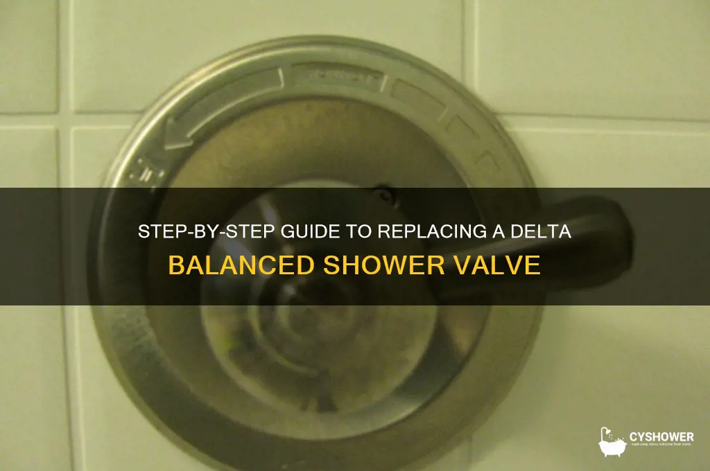 how to replace delta balanced shower valve