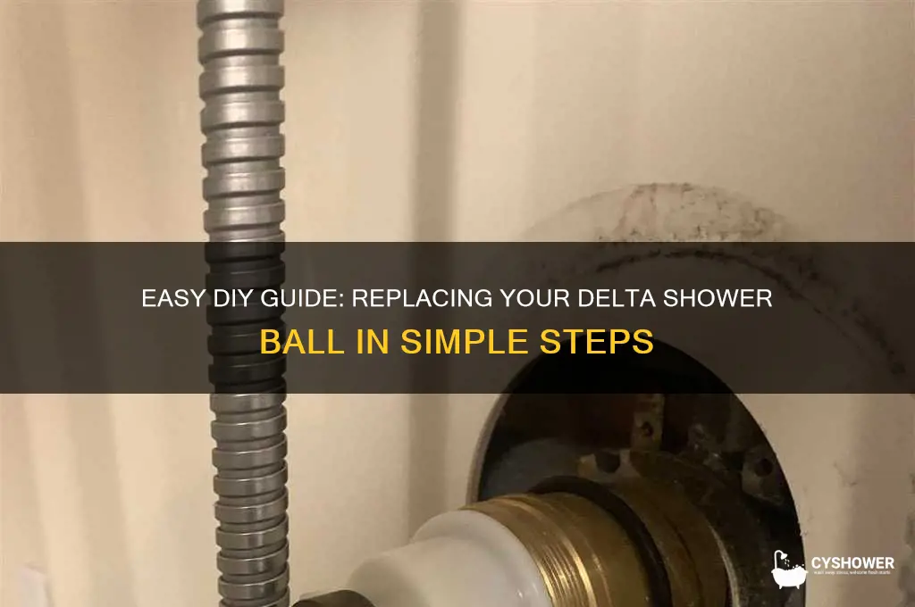 how to replace delta shower ball