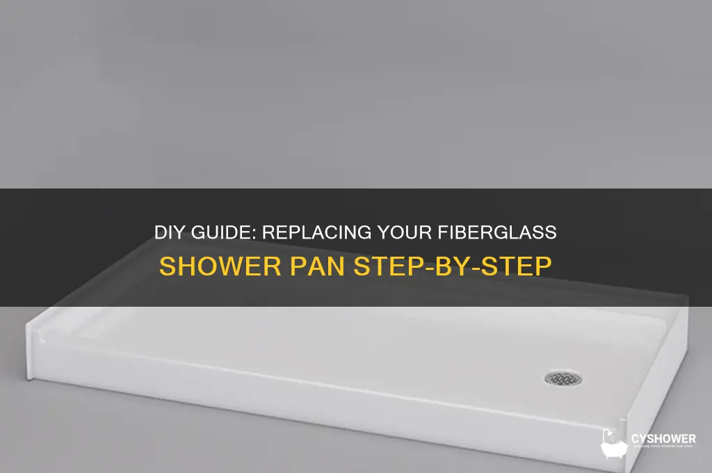 how to replace fiberglass shower pan